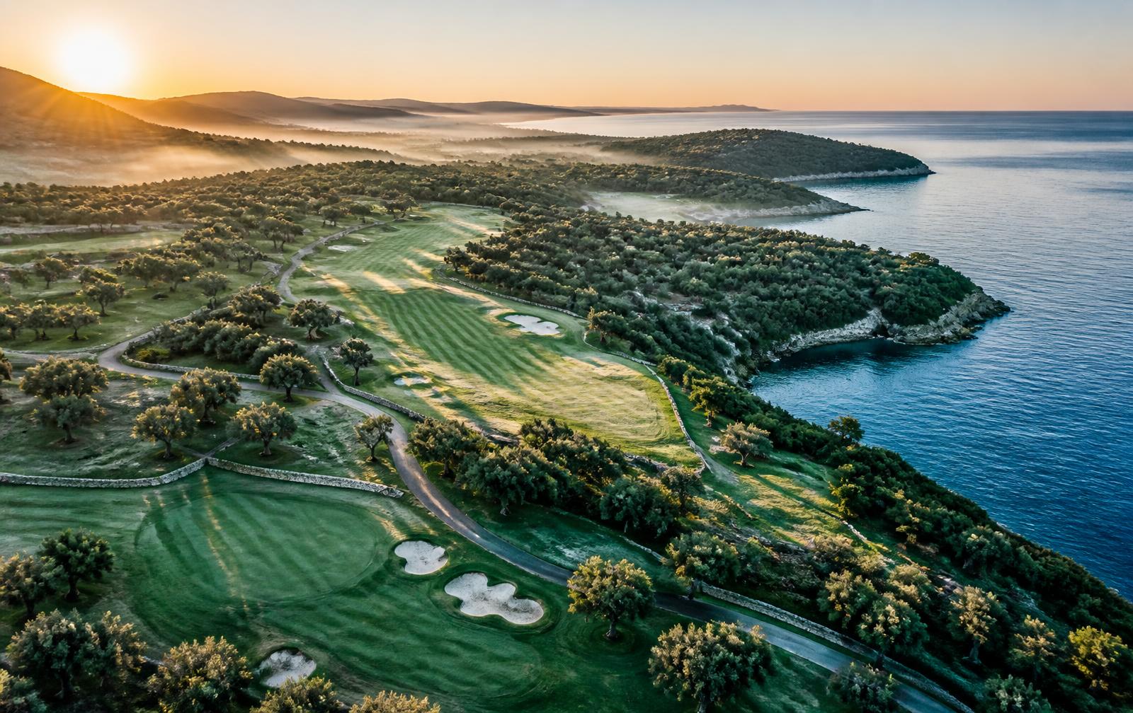 Championship golf course beside the Adriatic
